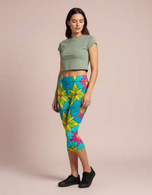 Kaleido Capri Leggings Capri Leggings — Dripper