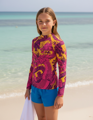 Youth Electric Fuchsia Ember youth rashguards