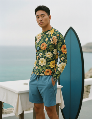 Runway Chartreuse Elysium Rash Guard Men's Rashguard — Dripper
