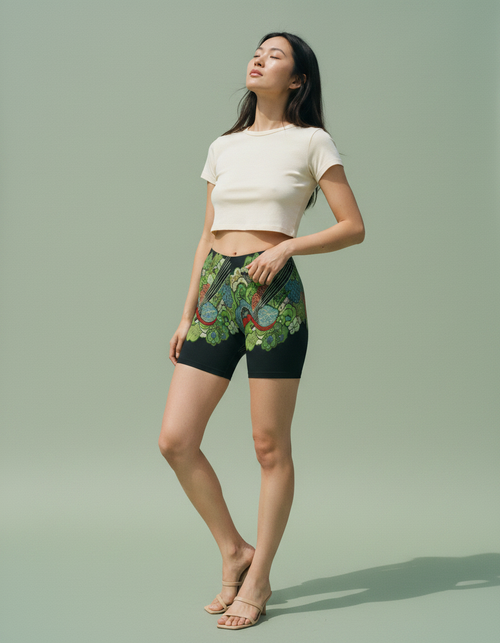 Runway Emerald Hikari Short Shorts Short Shorts — Lolekai