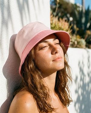 Millennial Pink Berry & Petal bucket hats