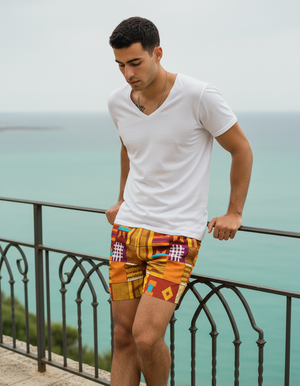 Burnt Sienna Ubuntu men's swim trunks