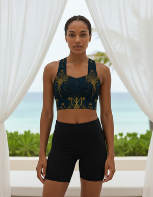 Ornate Sports Bra Longline Sports Bra — Dripper