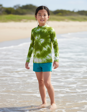 Runway Chartreuse Glacier Rash Guard Kids Rash Guard — Dripper