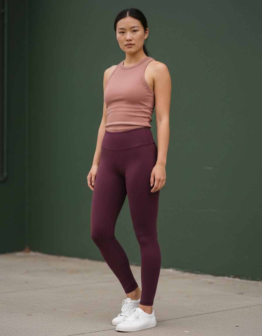 Full-Length Leggings in Mulberry