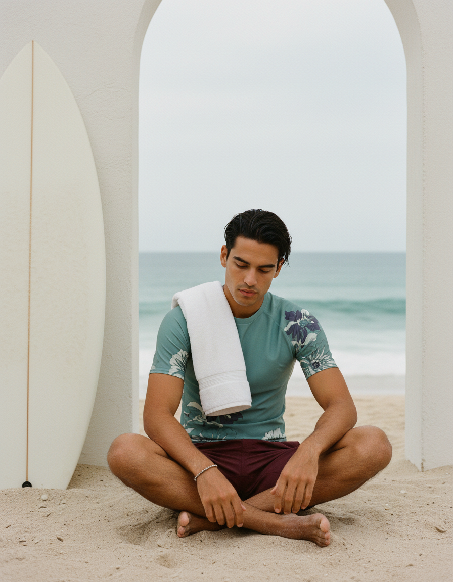 Transformative Teal Elysian Rash Guard Men's Rashguard — Lolekai