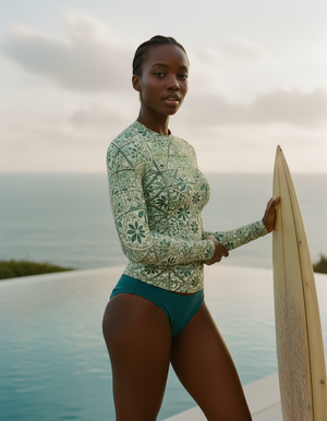 Sycamore Zellige Rash Guard Women's Rashguard — Dripper