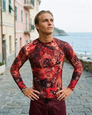 Men's Lava Falls Bakeneko men's rashguards