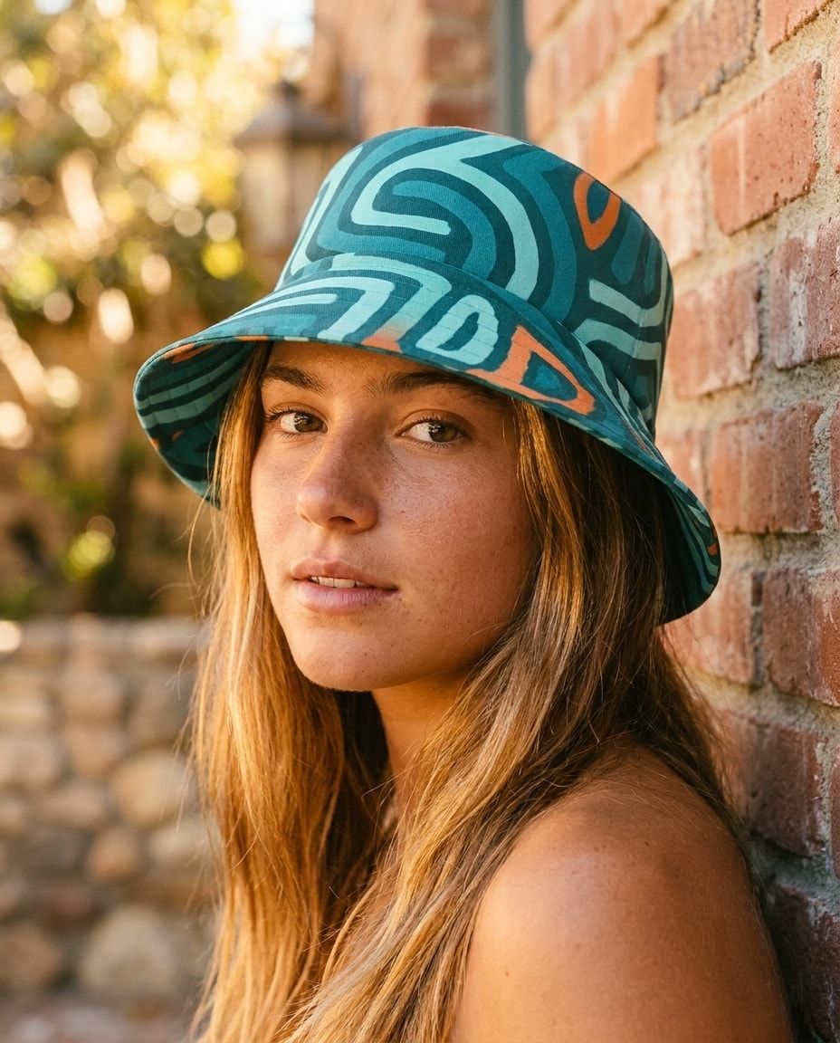 Transformative Teal Kuna bucket hats — view 1 of 2