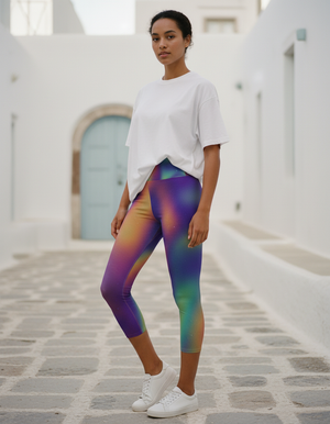Rhodonite Chroma Capri Yoga Leggings Capri Yoga Leggings — Dripper