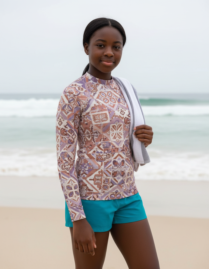Rashguard — Youth Burnished Lilac Helix