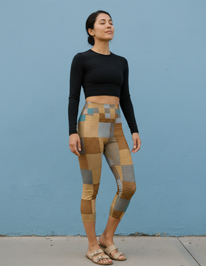 Amber Haze Jinsil Leggings Capri Yoga Leggings — Dripper