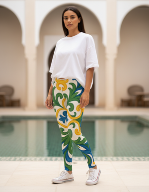 Cerulean full-length leggings