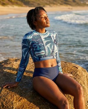 Women's Marina Makai women's crop-top rashguards