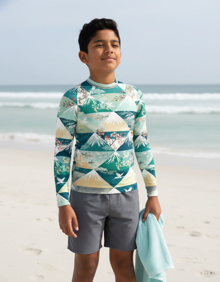 Rashguard — Youth Transformative Teal Zenith