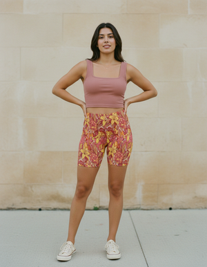 Fiery Red Marina women's short shorts