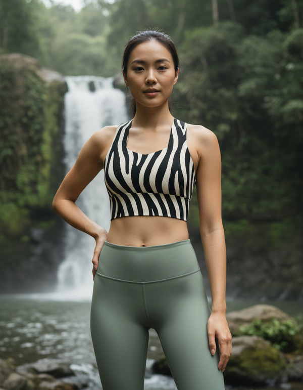 Zebra Collection longline sports bras