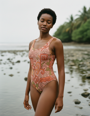 Tea Rose Tayal One-Piece Swimsuit One-Piece Swimsuit — Lolekai