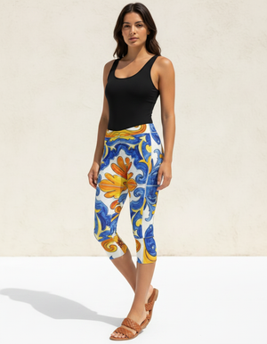 Tessera Capri Leggings Capri Leggings — Dripper