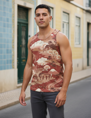 Fiery Red Shinkai Tank Top Men's Tank Top — Dripper