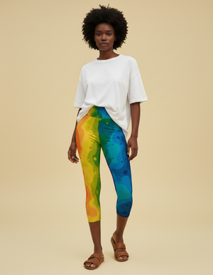 Prism Leggings Capri Yoga Leggings — Dripper