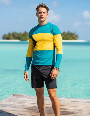 Bahamian Flag Rash Guard rashguards
