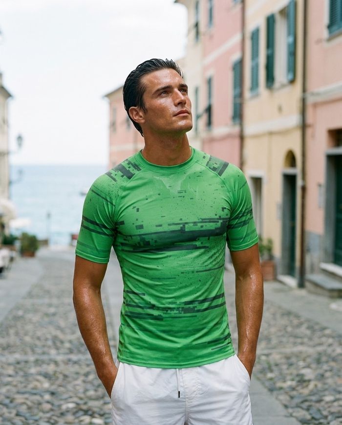 Rashguard — Men's Green Mosaic