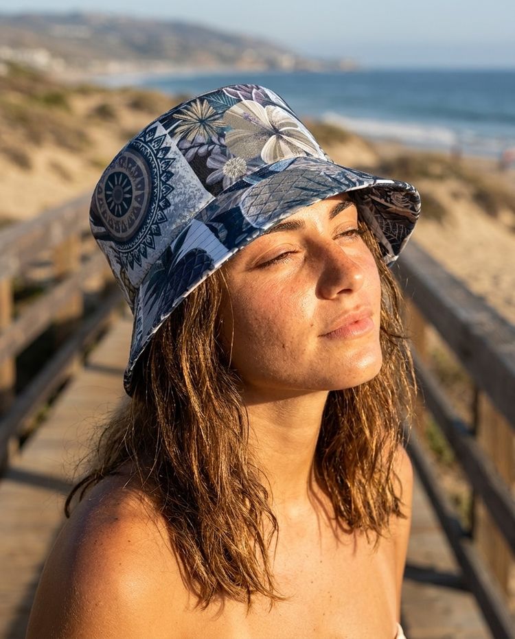 Blue Aura Menehune bucket hats