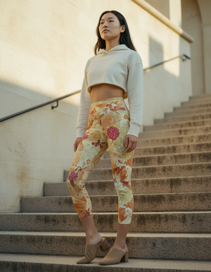Muskmelon Sakura capri yoga leggings