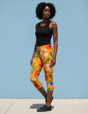 Daisy Capri Leggings Capri Leggings — Dripper