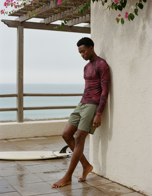 Men's Amaranth Emerald men's short-sleeve rashguards