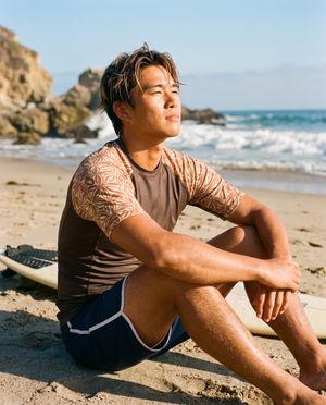 Coffee Bean Chord Rash Guard Men's Rashguard — Lolekai