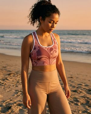 Dusty Rose Groove swim & gym bras