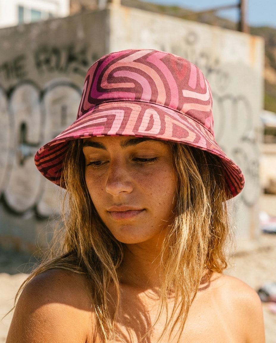 Amaranth Kuna bucket hats — view 1 of 2