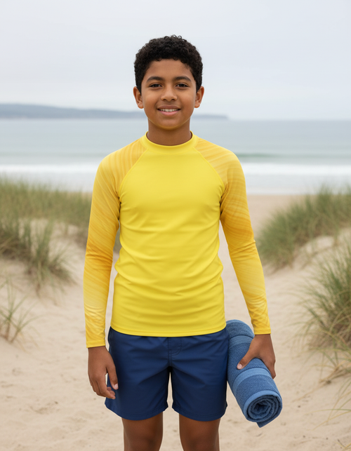 Yellow Spectrum Youth Rash Guard Youth Rash Guard — Dripper