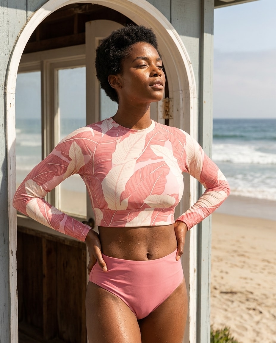 Crop Top in Millennial Pink Verdance