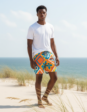 Geometric Azulejo Swim Trunks swim trunks