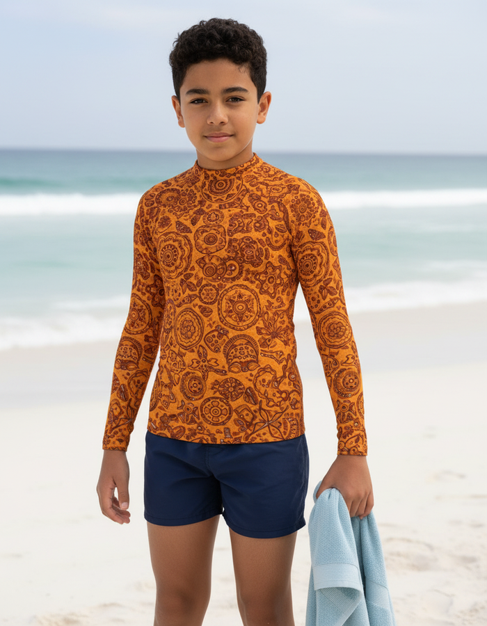 Rashguard — Youth Citrus Orange