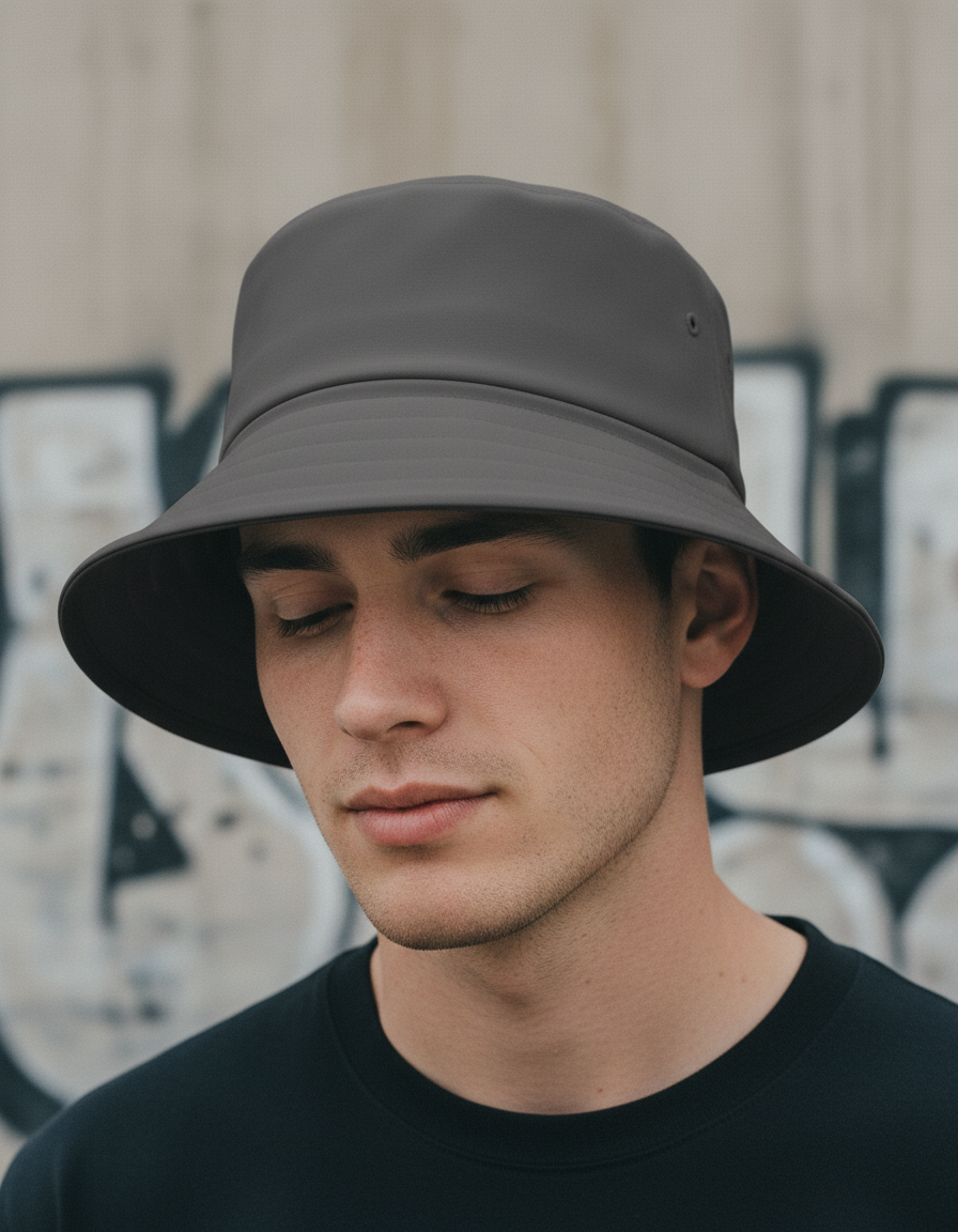 Bucket hat in Iron