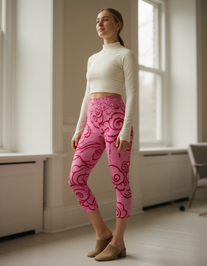 Hot Pink Zephyr capri yoga leggings