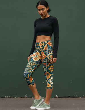 Zellige Capri Leggings Capri Leggings — Dripper