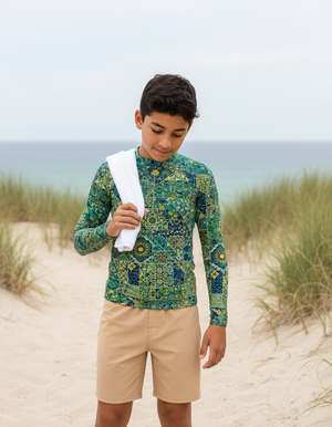 Lime Riad Youth Rash Guard Youth Rash Guard — Dripper