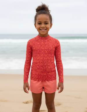 Coral Chord Kids Rash Guard Kids Rash Guard — Dripper