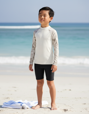 White Onyx Verdant Rash Guard Kids Rash Guard — Dripper