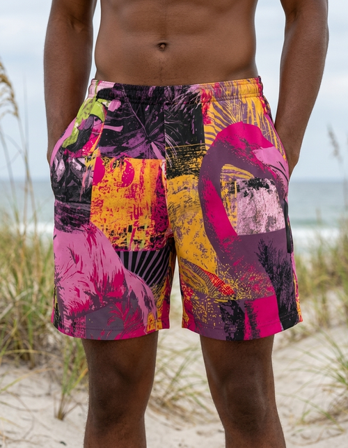 Amaranth Flamboyance men's swim trunks