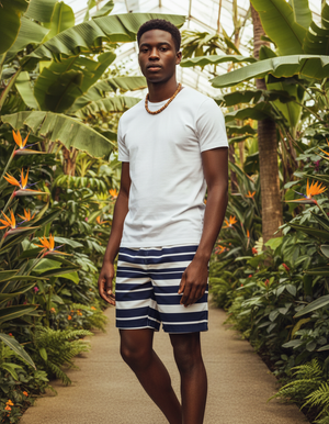 Nautical Stripe Swim Trunks swim trunks
