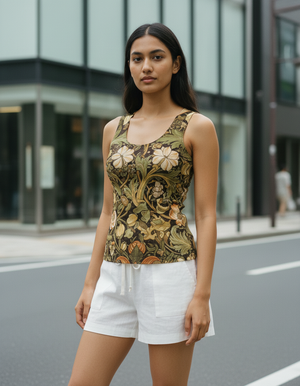 Women's Muskmelon Chrysanthemum women's tank tops