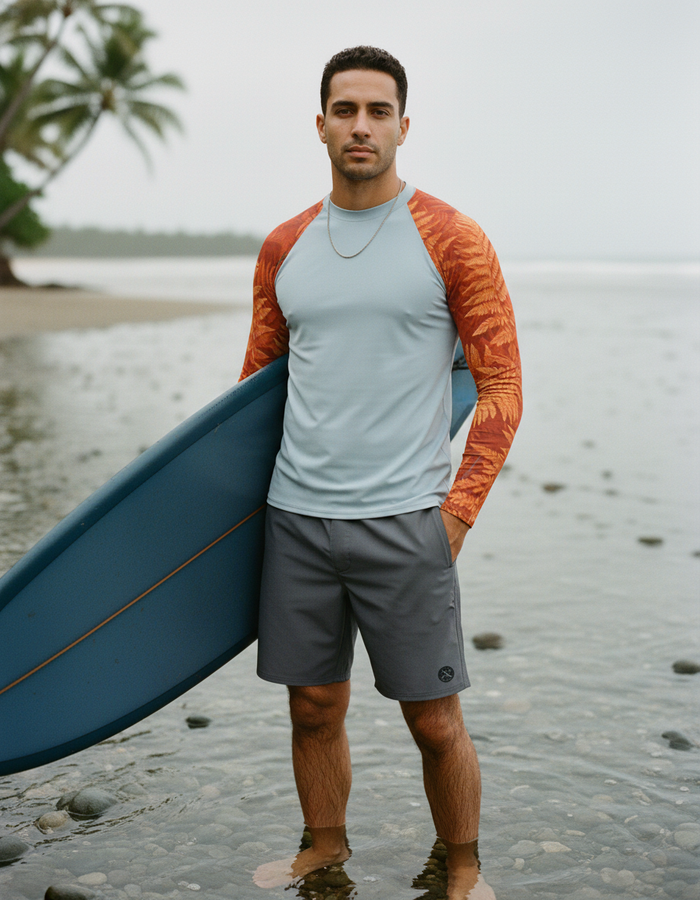 Rashguard — Men's Citrus Orange Emerald