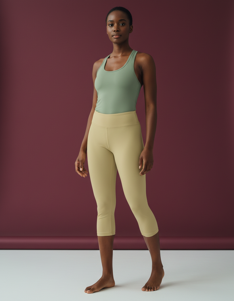 Capri Leggings in Ecru