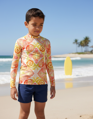 Kids Muskmelon Prism kids rashguards